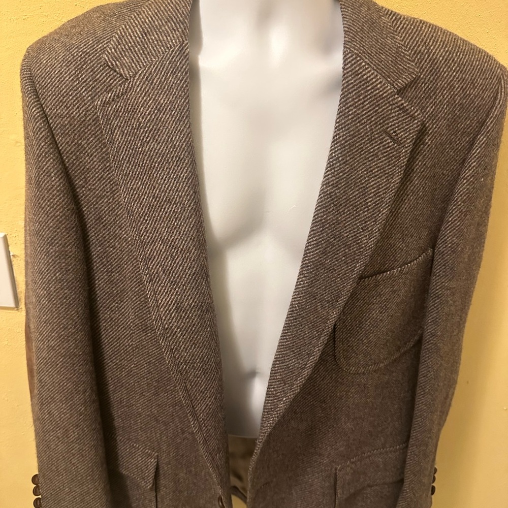 Lacoste Classic Brown Herringbone Blazer